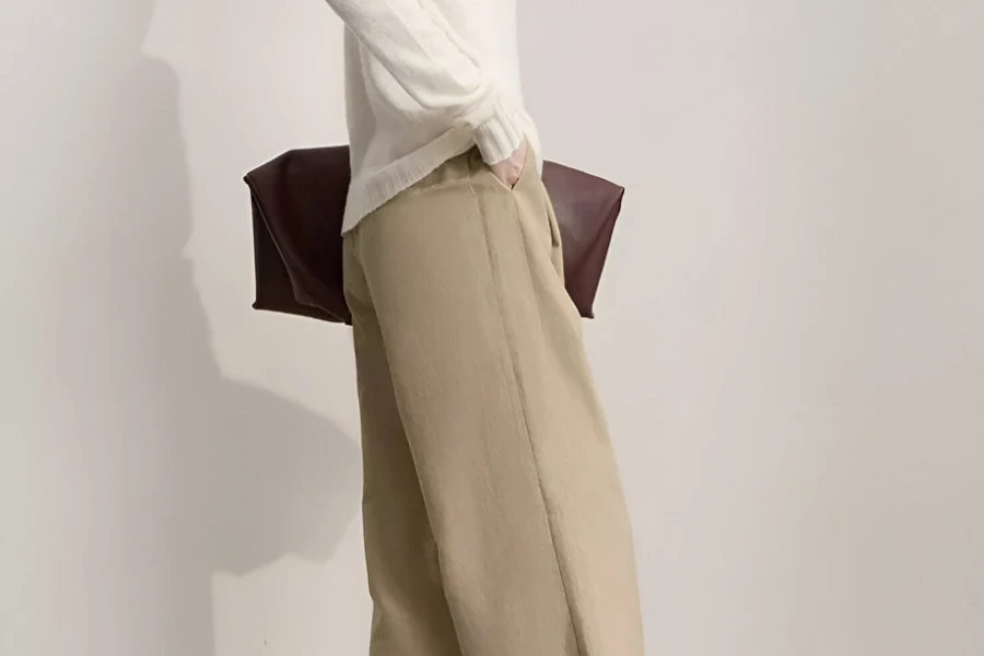 High Waist Pleated Pants